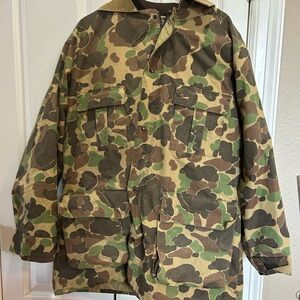 Duxbak vintage XL hooded Camouflage Military Field Jacket